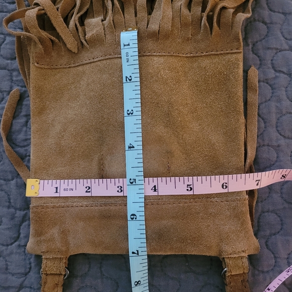 Leather Fringe Crossbody Purse - Picture 6 of 8